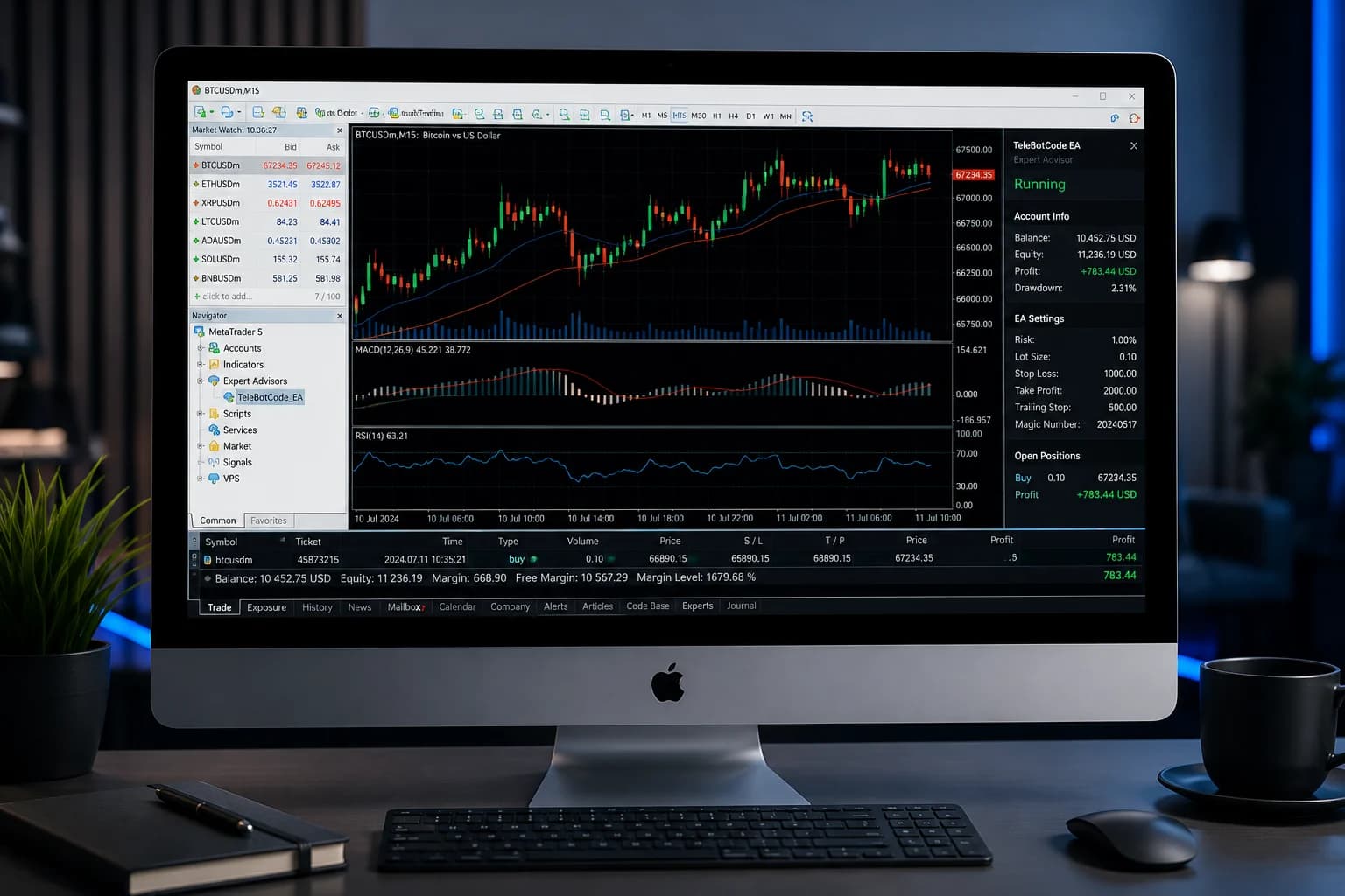 برمجة اكسبرتات MT4 وMT5 — روبوت تداول مخصص
